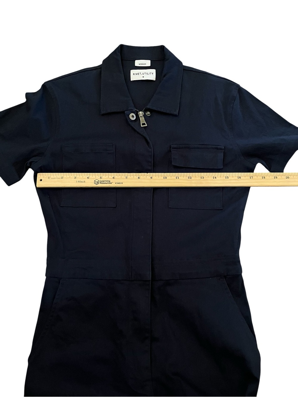 Rivet Utility Worker Jumpsuit in Navy Blue – Size Medium - Picture 8 of 13
